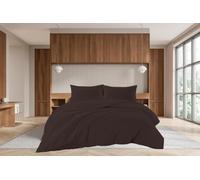 100% Egyptian Cotton Duvet Cover with Pillowcase Set 200 Thread Count Ultra-Soft for Single, Double, King, Super King, Hotel Quality Duvet Cover Bedding Set (Chocolate, Super King)