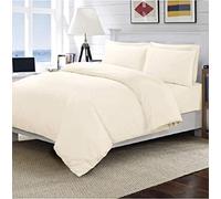 100% Egyptian Cotton Duvet Covers 800 Thread Count Bedding Set, Hotel Quality Soft Warm Quilt Linen Cover Include 1 Pillowcase (Single 137 x 200 cm, Cream)