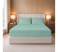 100% Egyptian Cotton Fitted Sheet Small Double, Three Piece 400 Thread Count Extra Deep 35cm Pocket with 2 Pillowcases, Luxury Bedding Set