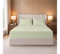 100% Egyptian Cotton Fitted Sheet Small Double, Three Piece 400 Thread Count Extra Deep 35cm Pocket with 2 Pillowcases, Luxury Bedding Set