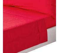 Egyptian Cotton Flat Sheet 200 Thread Count Homescapes Red Single Flat