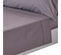 Homescapes Egyptian Cotton Flat Sheet 200 Thread Count in Dark Grey | Size: Double Flat Homescapes Dark Grey Double Flat