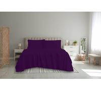 100% Egyptian Cotton Flat Sheets Super Soft Breathable | Shrink & Fade Resistant 200 Thread Count for Single, Double, King, Super King Size Hotel Quality Top Bed Flat Sheets (Plum, Single)