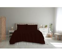 100% Egyptian Cotton Flat Sheets Super Soft Breathable | Shrink & Fade Resistant 200 Thread Count for Single, Double, King, Super King Size Hotel Quality Top Bed Flat Sheets (Chocolate, Double)