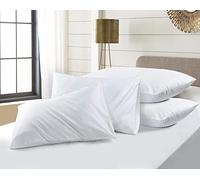 100% Egyptian Cotton Housewife Pillowcases | 250 Thread Count 5 Star Hotel Quality | Pack of 4 Envelope Closure Pillow Protectors | Soft & Durable Pillow Covers (50 x 75 cm)