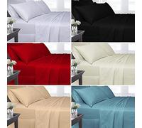 100% Egyptian Cotton King Fitted Sheet 27cm Deep Stain Stripe Bedding, 250 Thread Count Super Warm Bottom Bed Sheets (King Size 150 x 200 cm, Cream)