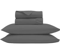 100% Egyptian Cotton King Size Sheets Set, Luxury Deep Pocket, 1000 Thread Soft & Ultra Smooth Sheet King, 4 Piece Bedding Sheets & Pillowcases, Cool Durable Dark Grey Sheet