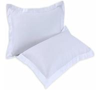 100% Egyptian Cotton Pillowcase Pair 400 Thread Count White Oxford Pillow Case 2 Pack Envelope Closure Standard Pillowcases 75X50 CM Soft Cozy & Breathable Double Buffed Pillow Covers