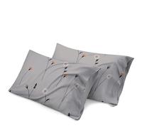 100% Egyptian Cotton Pillowcases Pack of 2 | 400 Thread Count Floral Pillow Covers | Cooling Breathable Soft Luxury Pillow Cases | Hotel Quality Bed Linen | Envelope Closure Machine Washable