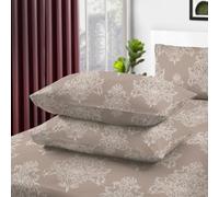 100% Egyptian Cotton Printed Pillowcase Floral Bed Sheet Pillow Case Pack of 2-400 Thread Count Pillow Cover (Beige Bliss, Pillowcase)