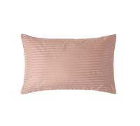 (King - 48 x 91 cm, Taupe) Egyptian Cotton Satin Stripe Oxford Pillowcase 330 Thread Count