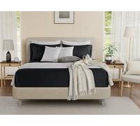 100% Egyptian Cotton Sheets Queen Size Set, 800 TC Deep Pocket Queen Sheets Set, Soft Breathable Sateen Weave 4 PC Elasticated Sheet & Pillowcase Sets, No Pill & Shrink, Fade Resistant- Black