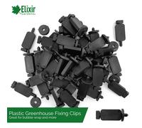 (100) Elixir Gardens Greenhouse Bubble Wrap Insulation Clips, Plastic, Conservatory, Garden Room