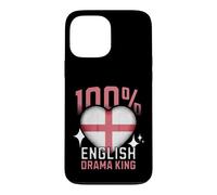 100% English Drama King Funny England Roots Flag Heart Case for iPhone 13 Pro Max
