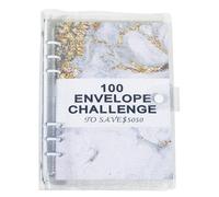 100 Envelope Binder,100 Envelopes Savings Challenge Binder | Budget Binder for 100 Days | Reusable Laminated Tracking Binder,Easy & Fun Way to Save $5,050,bud