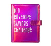 100 Envelope Challenge Binder, A5 Money Saving Challenge Budget Binder with Cash Envelopes for an Easy and Fun Way to Save $5,050(Red)