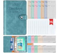 100 Envelope Challenge Binder, A6 Money Saving Wallet with Upgraded Cash Envelopes, Budget Savings Challenge Book with 24 Money Saving Trackers to Save £5050, £500, £1000, £2000, £5000, £10000 etc