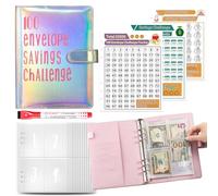 100 Envelope Challenge Binder - Challenge Money Book, Fun Cash Envelope Budget Binder with Tracker, Organize Savings, Track Spending, and Achieve Financial Goals, Practical Money Management Tool
