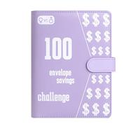 100 Envelope Challenge Binder,Money Envelopes for Cash,Fun Budget Binder Money Saving Wallet Savings Binder Money Budget Ring Binder Cash Stuffing Planne for Budgeting Planner & Savings Challenges Boo