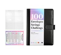 100 Envelope Challenge Binder - Money Saving Challenge Booklet, Savings Budget Binder with Money Envelopes | Waterproof A5 Binders 100 Days to Save $5,050 for Home
