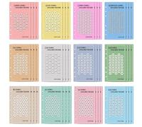 100 Envelope Challenge Binder Sleeves - A6 Money Saving Inserts, 48pcs Budget Planner Refill, Tracker Sheets | 6-Ring Accessory, Cash Stuffing Pockets for Financial Goals Success System