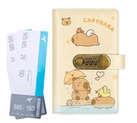 100 Envelope Challenge Binder Small - Capybara Money Management Book with Lock - Expense Planning Notebook,for Freelancers Graduates Students Families Couples Adults Office Apartment Travel
