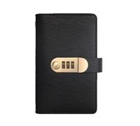100 Envelope Challenge Binder with Lock, Money Saving Book with Password Lock, Password Lock to Protect Cash Security for Home & Travel (Black)