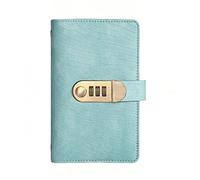 100 Envelope Challenge Binder with Lock, Money Saving Book with Password Lock, Password Lock to Protect Cash Security for Home & Travel (Blue)