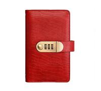 100 Envelope Challenge Binder with Lock, Money Saving Book with Password Lock, Password Lock to Protect Cash Security for Home & Travel (Red)