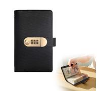 100 Envelope Challenge Binder with Lock,Money Saving Wallet with 100 Cash Slot, Secure 3-Digit Combination Lock,Portable Cash Saving Binder for Saving Goal-Financial Gift for Women Men (Black)