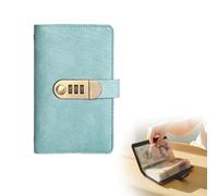 100 Envelope Challenge Binder with Lock,Money Saving Wallet with 100 Cash Slot, Secure 3-Digit Combination Lock,Portable Cash Saving Binder for Saving Goal-Financial Gift for Women Men (Blue)