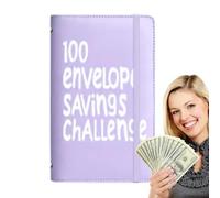100 Envelope Challenge Binder with Password Lock,Money-Saved Wallet Budget,Reusable Cash Envelopes,Saving Notebook & Binder, Cash Budget Money Saving Book for Offices,Home