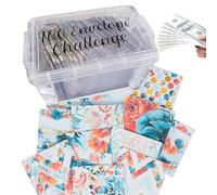100 Envelope Challenge Box Set - 100 Envelope Savings Challenge Box, Cash Envelope System | 100 Envelopes Money Saving Challenge Binder, 100 Envelope Challenge Kit for Budgeting Planner & Saving Money