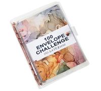 100 Envelope Challenge Folder: 9 Inch Cash Envelopes For Effective Savings Challenges | Reusable Laminated Tracking Folder | Easy And Fun Way To Save 50