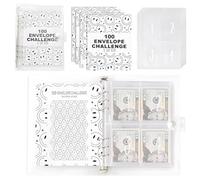 100 Envelope Challenge Folders, 100 Day Savings Challenge Book with Envelopes, Binder - 100-Day Bug Planner Start Set Financial Planner, Funny Budget Folder for Saving €5,050 with Money Envelopes