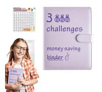 100 Envelope Challenge Folders - Leather Money Envelopes | Loose Leaf Notebook for Budget Planning, Travel Journal, Office, Christmas