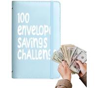 100 Envelope Challenge Money Saving Binder, Savings Challenge Book with Cash Envelopes, Fun Budget Binder Organizer to Save $10,000 for Family, Kids, Adults