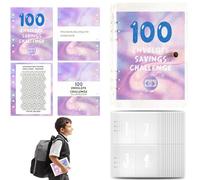 100 Envelope Challenge | Money Saving Envelopes for Cash Challenge - 100 Envelopes Money Saving Challenge, 100 Envelope Challenge Binder, Savings Challenges Budget Book Binder for Home