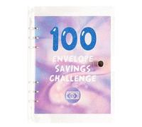 100 Envelope Challenge Wrap - Loose Leaf Budget Tracker Reusable Financial Planner | Portable Waterproof Budget Book For Debt Savings Gift
