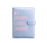 100 Envelope Money Saving Challenge, A5 Savings Challenges Book Budget Binder with Cash Envelopes to Save $5,05(Dark Blue)