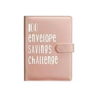 100 Envelope Money Saving Challenge, A5 Savings Challenges Book Budget Binder with Cash Envelopes to Save $5,05(Dark Pink)