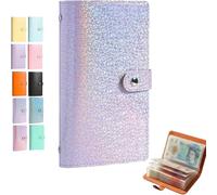 100 Envelope Money Saving Challenge Set - 50 Double-Sided Pages Savings Notebook & Binder, Budget Challenges Book for Personal Family Emergency Vacation Financial Goal Planning (Purple)