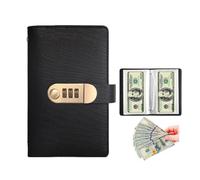 100 Envelope Savings Challenge Binder,with Password Lock,Money Saving Binder Book,Budget Planner Binde r,from 30 Days to 52 Weeks,to Save $500,$5,050 and $10,000(Black)