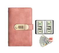 100 Envelope Savings Challenge Binder,with Password Lock,Money Saving Binder Book,Budget Planner Binde r,from 30 Days to 52 Weeks,to Save $500,$5,050 and $10,000(Pink)