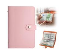 100 Envelope Savings Challenge Book,A6 Budget Binder with Envelopes, Savings Challenges Book Organizer Folder,Easy and Fun Way to Save $5,050, $10000 (Pink)