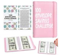 100 Envelope Savings Challenge Book, A6 Money Saving Wallet