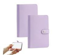 100 Envelope Savings Challenge Book,Money Saving Wallet, Cash Budget Planner A5 Binder,for Money Documents Ticket Collection,Easy and Fun Way to Save $5,050 (2, Purple)