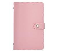 100 Envelope Savings Challenge Book: PU Leather Money Saving Wallet | 50 Double-Sided Pages Cash Saving Binder Holds Up to 100 Banknotes for Cash Budget Planning (Pink)