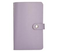 100 Envelope Savings Challenge Book: PU Leather Money Saving Wallet | 50 Double-Sided Pages Cash Saving Binder Holds Up to 100 Banknotes for Cash Budget Planning (Purple)