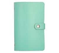 100 Envelope Savings Challenge Book: PU Leather Money Saving Wallet | 50 Double-Sided Pages Cash Saving Binder Holds Up to 100 Banknotes for Cash Budget Planning (Light-Green)